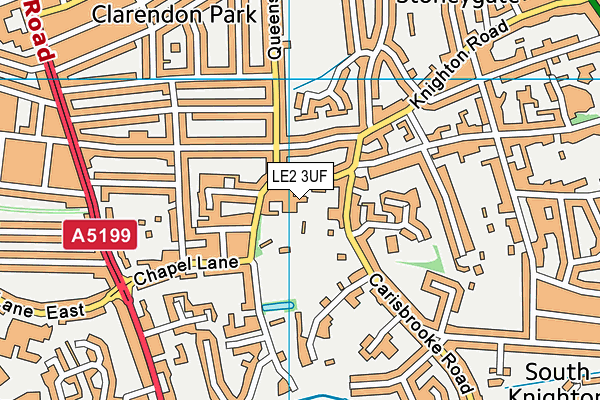 LE2 3UF map - OS VectorMap District (Ordnance Survey)