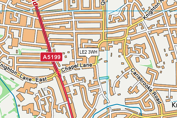 LE2 3WH map - OS VectorMap District (Ordnance Survey)