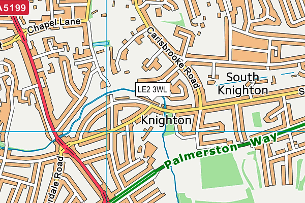 LE2 3WL map - OS VectorMap District (Ordnance Survey)