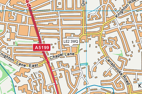 LE2 3WQ map - OS VectorMap District (Ordnance Survey)
