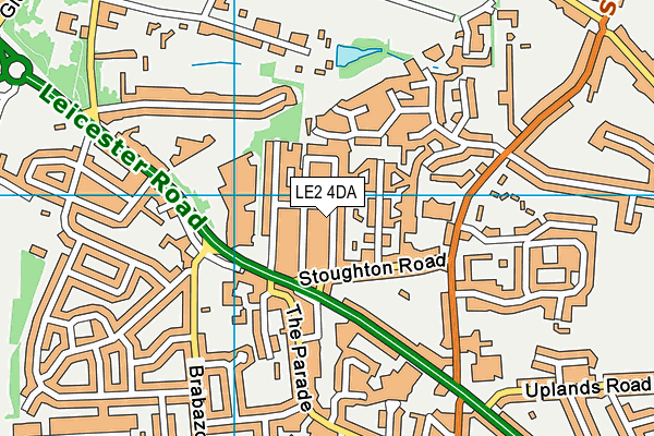 LE2 4DA map - OS VectorMap District (Ordnance Survey)