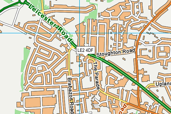 LE2 4DF map - OS VectorMap District (Ordnance Survey)