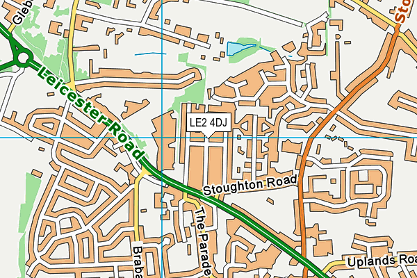 LE2 4DJ map - OS VectorMap District (Ordnance Survey)