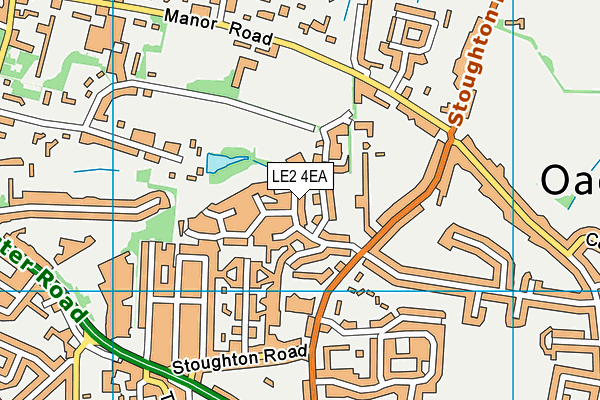 LE2 4EA map - OS VectorMap District (Ordnance Survey)