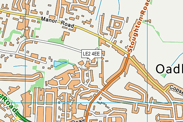 LE2 4EE map - OS VectorMap District (Ordnance Survey)