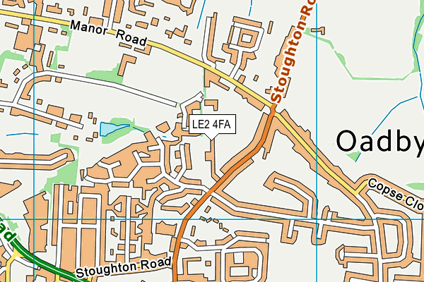 LE2 4FA map - OS VectorMap District (Ordnance Survey)