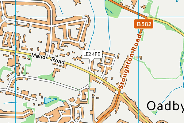 LE2 4FE map - OS VectorMap District (Ordnance Survey)