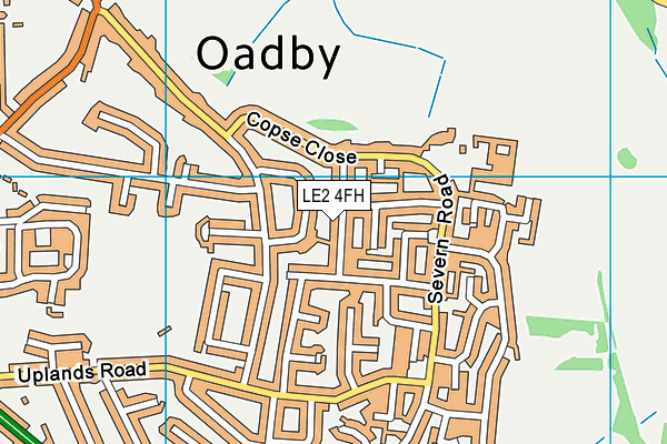 LE2 4FH map - OS VectorMap District (Ordnance Survey)