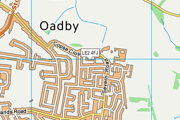 LE2 4FJ map - OS VectorMap District (Ordnance Survey)