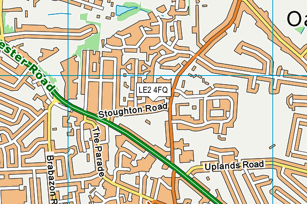 LE2 4FQ map - OS VectorMap District (Ordnance Survey)