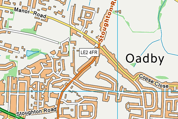 LE2 4FR map - OS VectorMap District (Ordnance Survey)