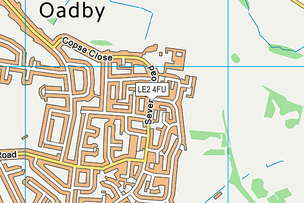 Brookside Primary School map (LE2 4FU) - OS VectorMap District (Ordnance Survey)