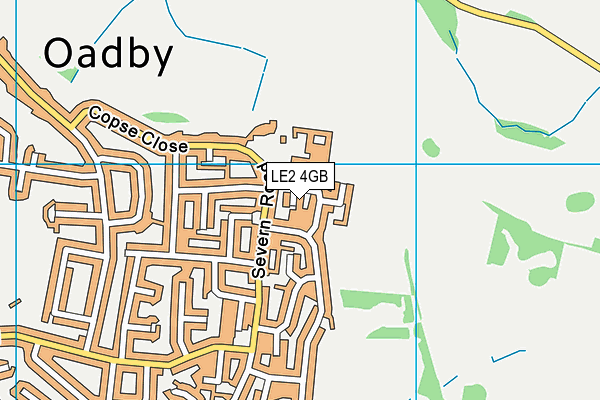 LE2 4GB map - OS VectorMap District (Ordnance Survey)