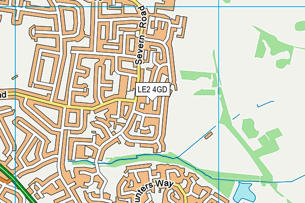 LE2 4GD map - OS VectorMap District (Ordnance Survey)