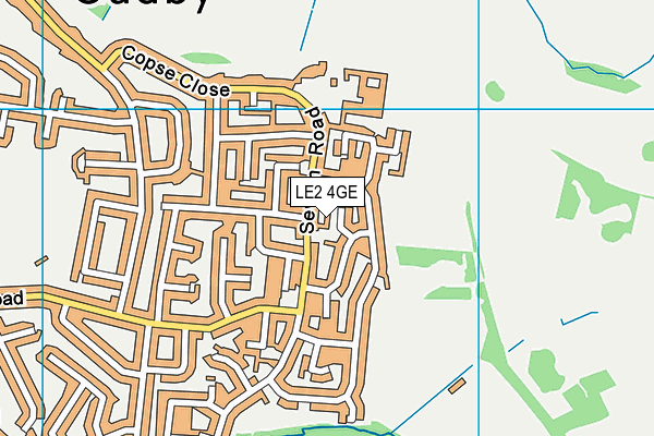 LE2 4GE map - OS VectorMap District (Ordnance Survey)