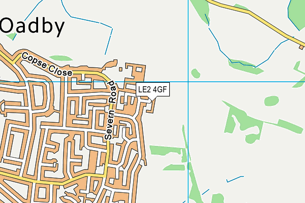 LE2 4GF map - OS VectorMap District (Ordnance Survey)