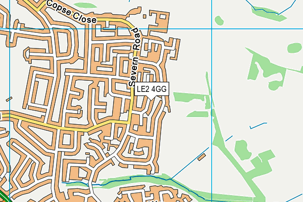 LE2 4GG map - OS VectorMap District (Ordnance Survey)