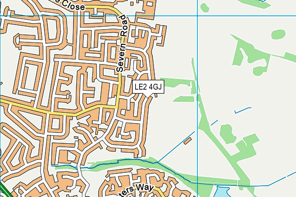 LE2 4GJ map - OS VectorMap District (Ordnance Survey)