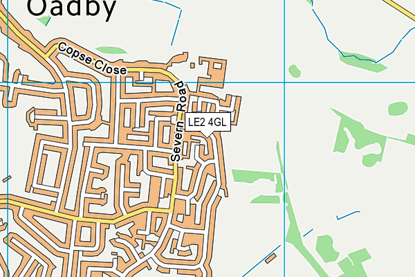 LE2 4GL map - OS VectorMap District (Ordnance Survey)