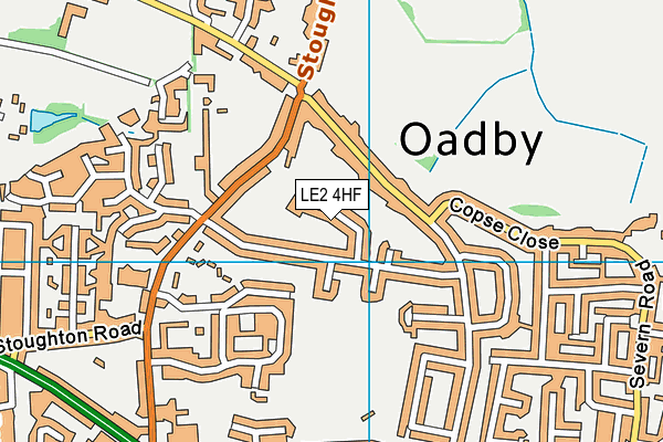 LE2 4HF map - OS VectorMap District (Ordnance Survey)