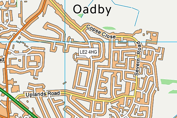 LE2 4HG map - OS VectorMap District (Ordnance Survey)