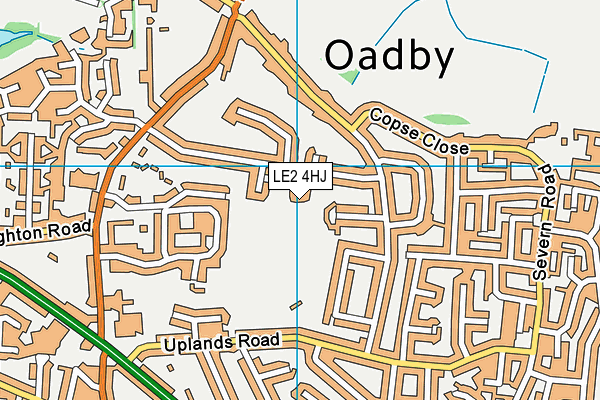 LE2 4HJ map - OS VectorMap District (Ordnance Survey)