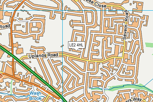 LE2 4HL map - OS VectorMap District (Ordnance Survey)