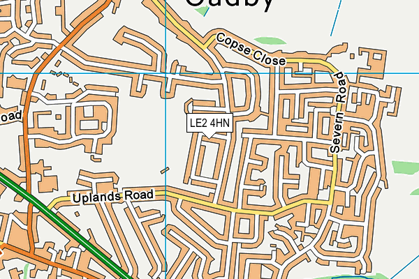 LE2 4HN map - OS VectorMap District (Ordnance Survey)