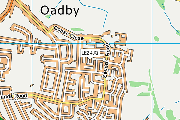 LE2 4JQ map - OS VectorMap District (Ordnance Survey)