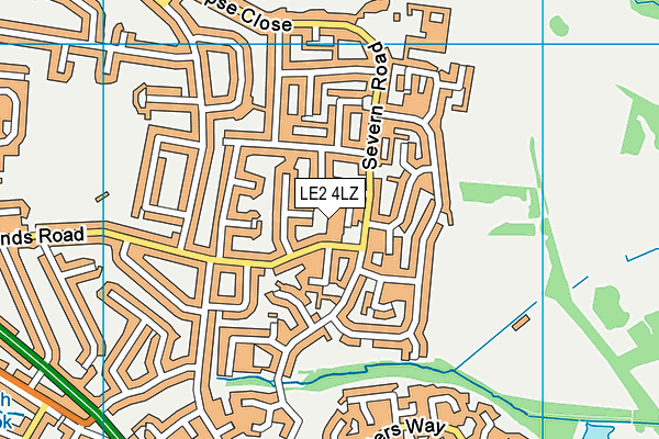LE2 4LZ map - OS VectorMap District (Ordnance Survey)