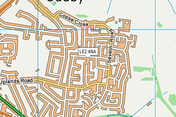 LE2 4NA map - OS VectorMap District (Ordnance Survey)