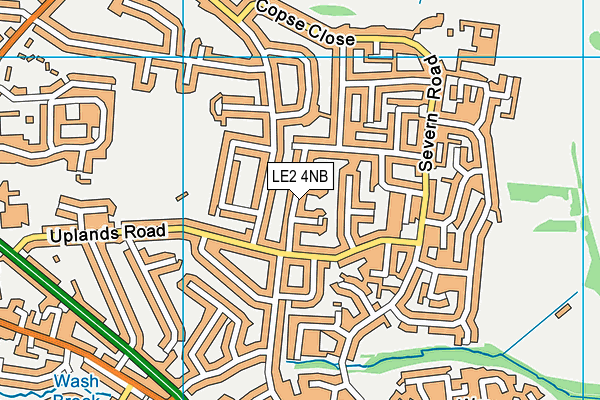 LE2 4NB map - OS VectorMap District (Ordnance Survey)