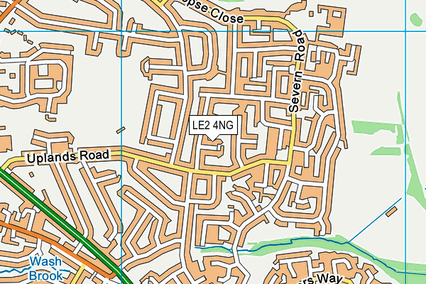 LE2 4NG map - OS VectorMap District (Ordnance Survey)