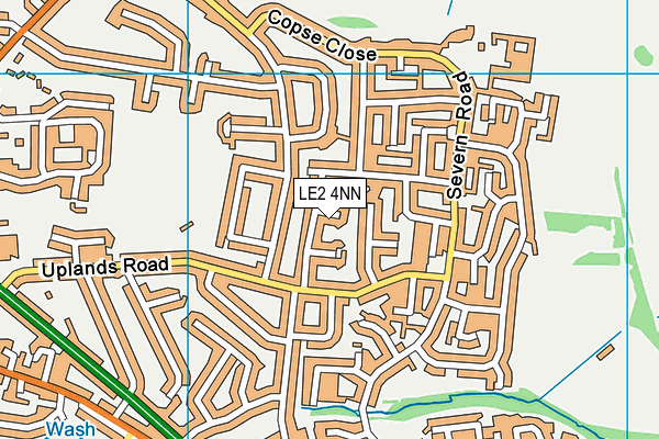 LE2 4NN map - OS VectorMap District (Ordnance Survey)