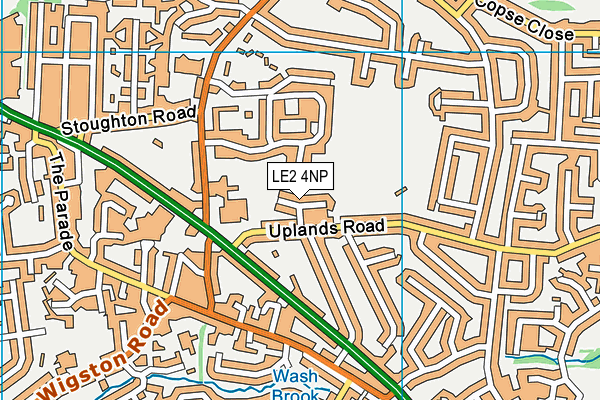 LE2 4NP map - OS VectorMap District (Ordnance Survey)