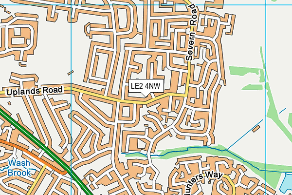 LE2 4NW map - OS VectorMap District (Ordnance Survey)