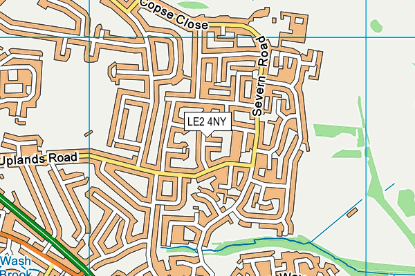 LE2 4NY map - OS VectorMap District (Ordnance Survey)