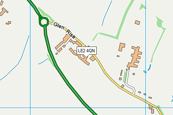 LE2 4QN map - OS VectorMap District (Ordnance Survey)