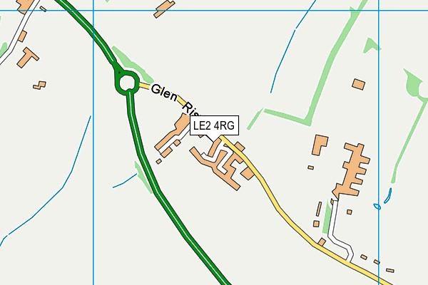 LE2 4RG map - OS VectorMap District (Ordnance Survey)