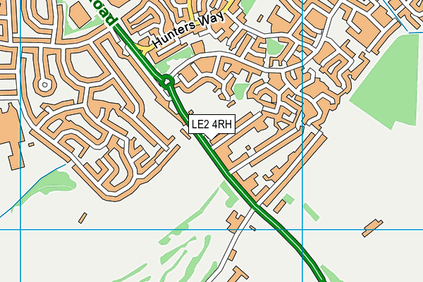 LE2 4RH map - OS VectorMap District (Ordnance Survey)