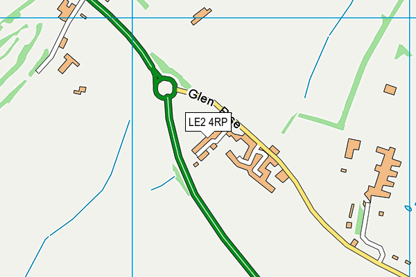 LE2 4RP map - OS VectorMap District (Ordnance Survey)