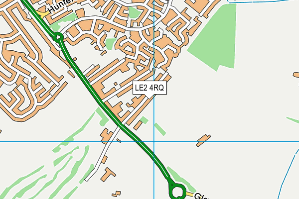 LE2 4RQ map - OS VectorMap District (Ordnance Survey)