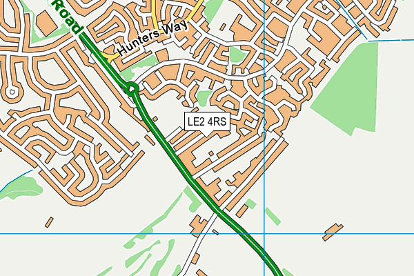 LE2 4RS map - OS VectorMap District (Ordnance Survey)