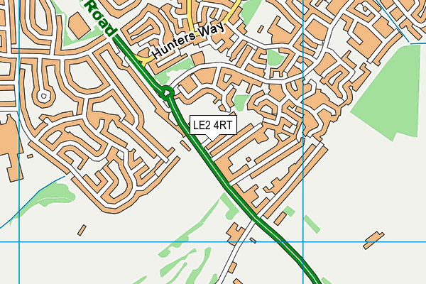 LE2 4RT map - OS VectorMap District (Ordnance Survey)
