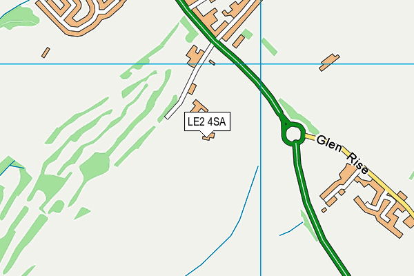 LE2 4SA map - OS VectorMap District (Ordnance Survey)