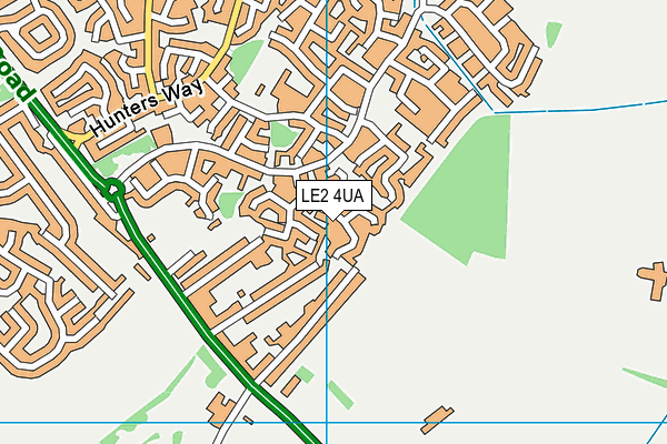 LE2 4UA map - OS VectorMap District (Ordnance Survey)