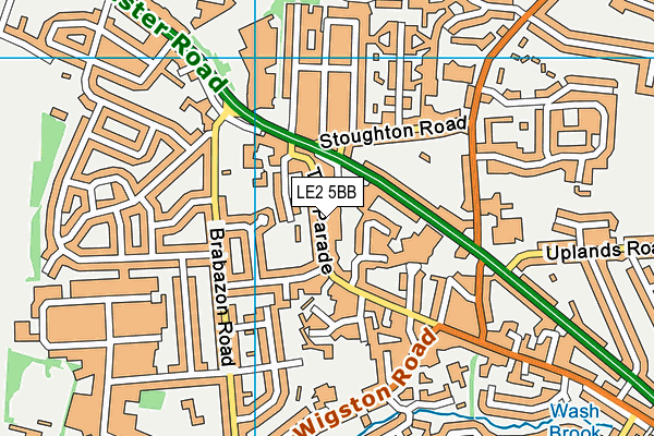 Map of TASTY FOODS OADBY LTD at district scale