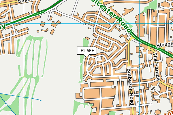 LE2 5FH map - OS VectorMap District (Ordnance Survey)