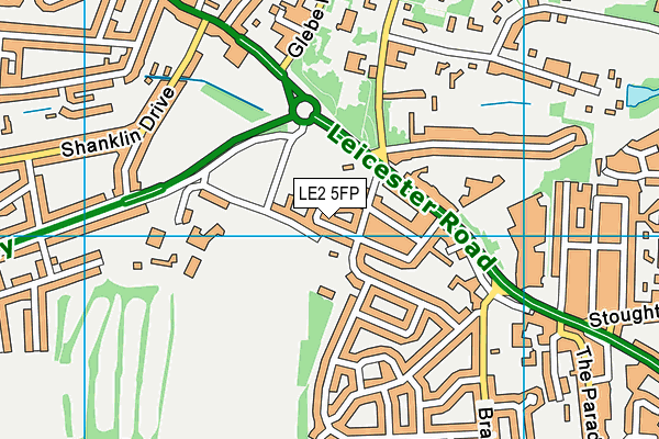 LE2 5FP map - OS VectorMap District (Ordnance Survey)