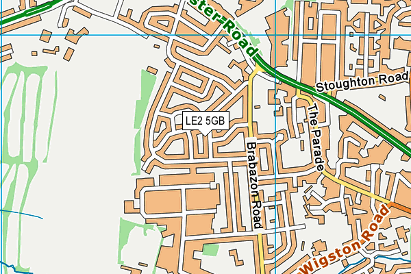 LE2 5GB map - OS VectorMap District (Ordnance Survey)